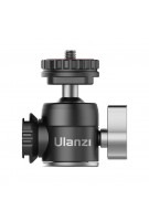 Ulanzi U-60 Mini-Kugelkopf aus Vollmetall mit zwei Verlängerungsmikrofonen für kalte Schuhe