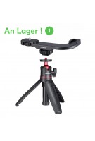 Ulanzi MT-08 Mini ausziehbarer Desktop-Stativ Handfotografie-Halterungsständer + Ulanzi PT-8 Kaltschuhhalterung