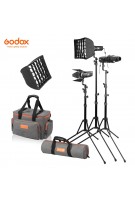 Godox S30-D 90W Dimmable Focusing LED Spotlight 5600K CRI 96+ Continuous LED Light with Accessories Kit Stands Power Adapter