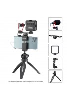 Ulanzi Smartphone Video Kit Telefon Fotografie Live VLog Set Enthält Stativ Telefon Clip Led-leuchten Mikrofon Handheld Stabilisator