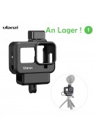 Ulanzi G8-9 Kunststoffkäfiggehäuse Vlogging-Schutzrahmen mit Mikrofon Kaltschuhhalterung und Objektivfilter Adapter Aktion Kamera Vlog Zubehör Kompatibel mit GoPro 8