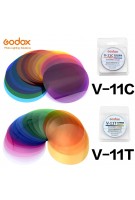 Godox V-11C V11C oder V-11T V11T Farbe Filter für AK-R16 oder AK-R1 Kompatibel Godox V1 Serie Speedlite Flash