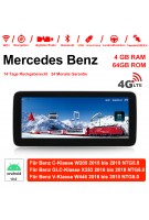 10.25 Zoll MTK8783 8 Core Android 10.0 4G LTE Autoradio / Multimedia 4GB RAM 64GB ROM Für Mercedes Benz C-Klasse GLC-Klasse V-Klasse Mit WiFi NAVI Bluetooth USB
