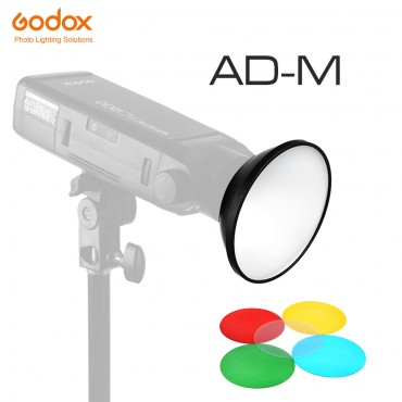Godox AD-M Standard Reflektor Beauty Dish mit 5 Farbfiltern Soft Diffusor für Godox AD200 AD180 AD360 AD360II Kamerablitze