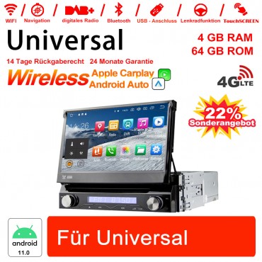 7  Zoll  Android 10.0 Autoradio / Multimedia  4GB RAM 64GB ROM für Universal GPS Navigation Stereo Radio WIFI MP3 Bluetooth USB SWC