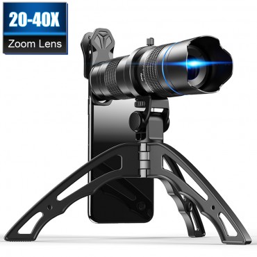 APEXEL HD 20x-40x zoom teleskop teleobjektiv monokulare mobile objektiv + selfie stativ für Samsung iPhone alle Smartphones