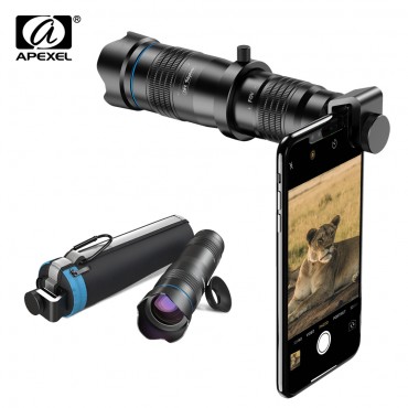 APEXEL HD 28X tele zoom objektiv monokulare Optic telefon kamera objektiv + Optional mini selfie stativ für Huawei Xiaomi alle Smartphone