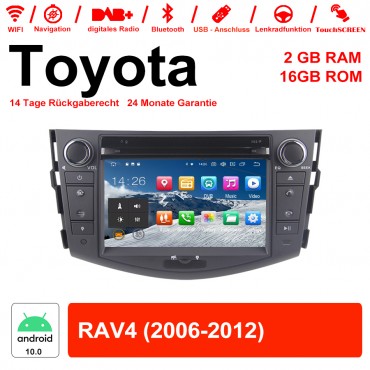 7 Zoll Android 10.0 Autoradio / Multimedia 2GB RAM 16GB ROM Für Toyota RAV4 Mit WiFi NAVI Bluetooth USB
