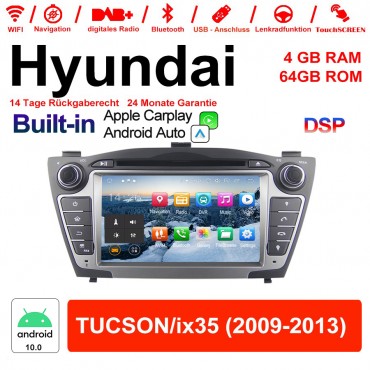 7 Zoll Android 10.0 Autoradio / Multimedia 4GB RAM 64GB ROM Für Hyundai TUCSON/ix35 Built-in Carplay / Android Auto