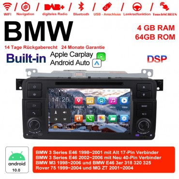 7 Zoll Android 10.0 Autoradio 4GB RAM 64GB ROM Für BMW 3 Series E46 BMW M3 Rover 75 Built-in Carplay / Android Auto