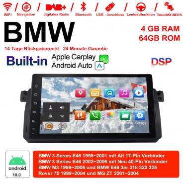 9 Zoll Android 10.0  Autoradio / Multimedia 4GB RAM 64GB ROM Für BMW 3 Series E46 BMW M3 Rover 75 Built-in CarPlay / Android Auto