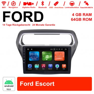10.1 Zoll Android 10.0 Autoradio / Multimedia 4G RAM  64GB ROM  für Ford Escort