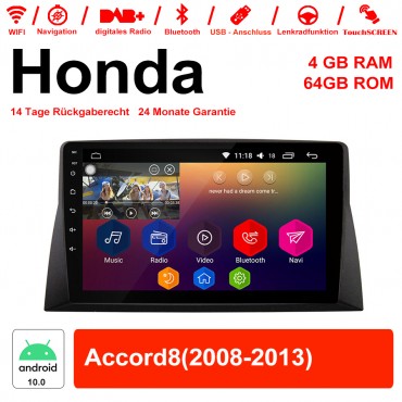 10.1 Zoll Android 10.0 Autoradio / Multimedia 4GB RAM 64GB ROM Für Honda Accord8 Mit WiFi NAVI Bluetooth USB
