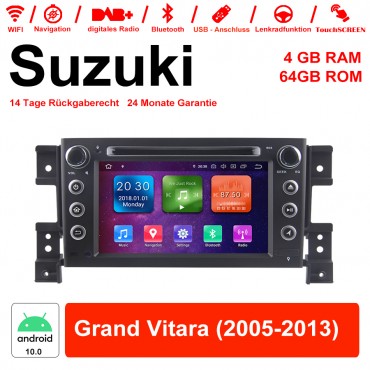 7'' Android 10.0 Octa-core 4GB RAM 64GB Flash Autoradio / Multimedia Für  Suzuki Grand Vitara 2005 - 2013 Mit DVD WiFi NAVI Bluetooth USB