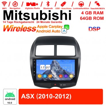 10.1 Zoll Android 12.0 Autoradio / Multimedia 4GB RAM 64GB ROM Für Mitsubishi ASX 2010-2012 Built-in CarPlay / Android Auto