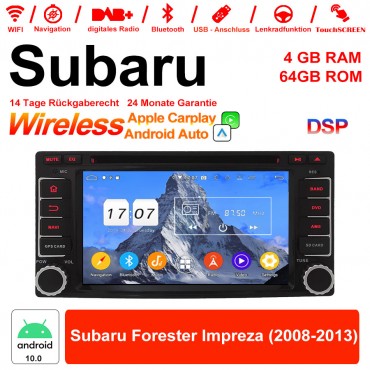 6.2 Zoll Android 12.0 Autoradio / Multimedia 4GB RAM 64GB ROM Für Subaru Forester Impreza 2008-2013 Mit WiFi NAVI Bluetooth USB