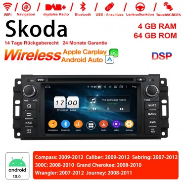 6.2 Zoll Android 12.0 Autoradio / Multimedia 4GB RAM 64GB ROM Für Jeep Wrangler Compass Caliber Sebring Journey Built-in Carplay / Android Auto