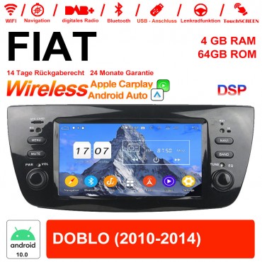 6.1 Zoll Android 12.0 Autoradio/Multimedia 4GB RAM 64GB ROM Für FIAT DOBLO Mit WiFi NAVI Bluetooth USB