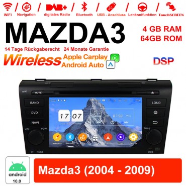7 Zoll Android 10.0 Autoradio / Multimedia 4GB RAM 64GB ROM für  MAZDA3 Mit WiFi NAVI Bluetooth USB