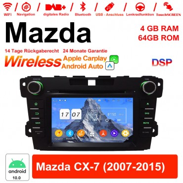 7 Zoll Android 10.0 Autoradio / Multimedia 4GB RAM 64GB ROM Für Mazda CX-7 2007-2015 Mit WiFi NAVI Bluetooth USB
