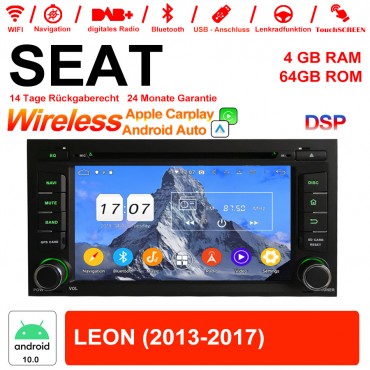 7 Zoll Android 12.0 Autoradio / Multimedia 4GB RAM 64GB ROM Für SEAT LEON (2013-2017) Mit WiFi NAVI Bluetooth USB