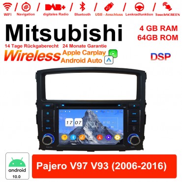 7 Zoll Android 12.0 Autoradio / Multimedia 4GB RAM 64GB ROM Für Mitsubishi Pajero V97 V93 2006-2016 Built-in CarPlay / Android Auto