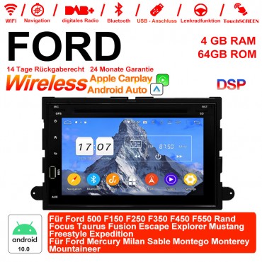 7 Zoll Android 12.0 Autoradio / Multimedia 4GB RAM 64GB ROM Für Ford 500 F150 F250 F350 F450 F550 Rand Focus Taurus Fusion Escape Explorer Mustang Freestyle Expedition Ford Mercury Milan Sable Montego Monterey Mountaineer Mit WiFi NAVI Bluetooth USB