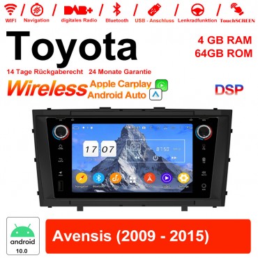 7 Zoll Android 12.0 Autoradio / Multimedia 4GB RAM 64GB ROM Für Toyota Avensis 2009 - 2015 Mit WiFi NAVI Bluetooth USB