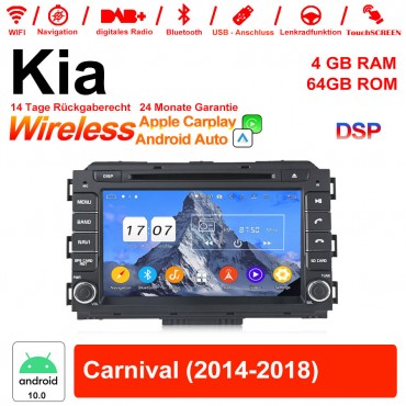 8 Zoll Android 12.0 Autoradio / Multimedia 4GB RAM 64GB ROM Für Kia Carnival 2014 2015 2016 2017 2018 Mit WiFi NAVI Bluetooth USB