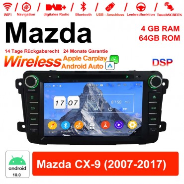 8 Zoll Android 12.0 Autoradio / Multimedia 4GB RAM 64GB ROM Für Mazda CX-9 2007-2017 Mit WiFi NAVI Bluetooth USB