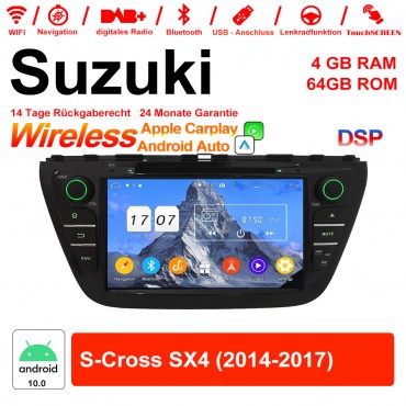 8 Zoll Android 12.0 Autoradio / Multimedia 4GB RAM 64GB ROM Für Suzuki S-Cross SX4 2014-2017 Mit WiFi NAVI Bluetooth USB