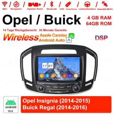 8 Zoll Android 10.0 Autoradio / Multimedia 4GB RAM 64GB ROM Für Buick Regal / Opel Insignia 2014 2015  Mit WiFi NAVI USB