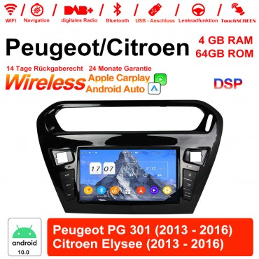 8 Zoll Android 12.0 Autoradio / Multimedia 4GB RAM 64GB ROM Für Peugeot PG 301 / CITROEN Elysee Mit WiFi NAVI Bluetooth USB