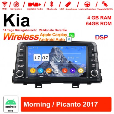 8 Zoll Android 12.0 Autoradio / Multimedia 4GB RAM 64GB ROM Für Kia Morning/Picanto 2017 Mit WiFi NAVI Bluetooth USB