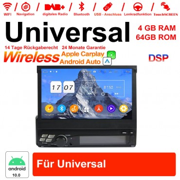 7 Zoll Android 12.0 Autoradio / Multimedia 4GB RAM 64GB ROM Für Universal Mit WiFi NAVI Bluetooth USB