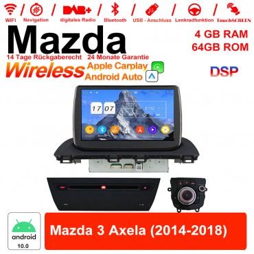 8 Zoll Android 10.0 Autoradio / Multimedia 4GB RAM 64GB ROM Für Mazda 3 Axela 2014-2018 Mit WiFi NAVI Bluetooth USB