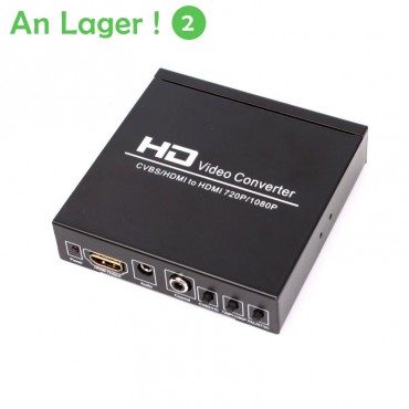 HD Video Converter CVBS AV + HDMI to HDMI HDCP Decode 720P / 1080P
