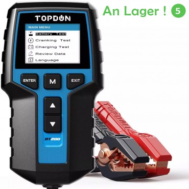 TOPDON BT200 12V Autobatterietester Digital Automotive Diagnostic Batterietesteranalysator Tool zum Anlassen des Fahrzeugscanners