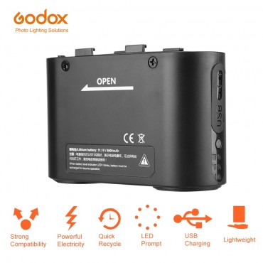 Godox BT5800 Batterie 5800mAH Externe Flash-Power Backup Schnelle Füllen Ausgang Batterie für LED und USB Port für Power versorgung PB960