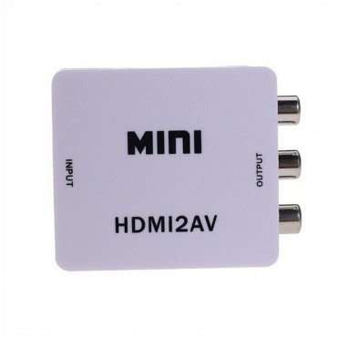 Mini HDMI to AV converter Composite AV /RCA /CVBS L/RVideo + Audio Signal HD Converter Support PAL/NTSC 480i 576i