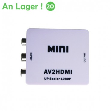 1080P RCA AV to HDMI Converter Adapter Mini Composite CVBS to HDMI AV2HDMI Converter in Retail Package 