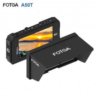 FOTGA A50T 5 Zoll FHD IPS Vedio Monitor Auf-kamera Feld Monitor 1920*1080 Touchscreen Dual NP-F Batterie platte für 5D III IV A7 A7R A7S II III GH5