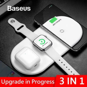 Baseus Drahtlose Ladegerät Schnelle Drahtlose volllast 3 in 1 Lade Pad für Für iPhone X XS MAX XR 8 airpods 2019 Apple Watch 4 3 2