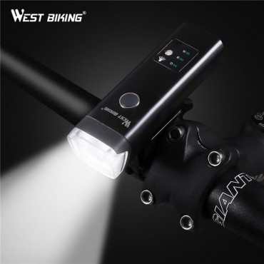 WEST BIKING Fahrradscheinwerfer Sensor USB Lade Fahrrad wasserdichte Taschenlampe