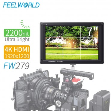 FEELWORLD FW279 7 Zoll Ultra Helle 2200nit auf Kamera Feld DSLR Monitor Full HD 1920x1200 4K HDMI eingang Ausgang Hohe Helligkeit