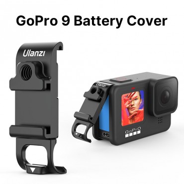 Ulanzi G9-6 Metall Multifunktions Batterie Abdeckung Für GoPro Hero Schwarz 9 Mit 1/4'' Schraube Kalt Schuh Montieren Füllen Licht Mikrofon