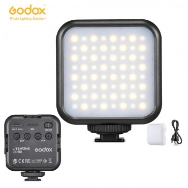 Godox LITEMONS LED6Bi LED Video Licht 3200K-6500K Wiederaufladbare LED Kamera Licht CRI 95 + 13 FX licht Effekte