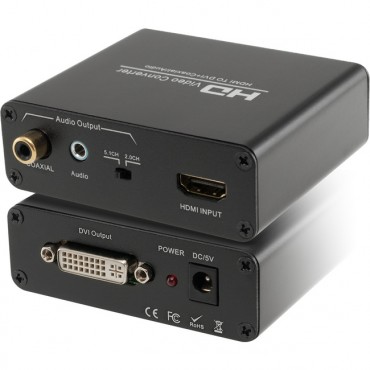 BK-X5 HDMI to DVI +Coaxial +3.5mm jack High-Definition Video Converter