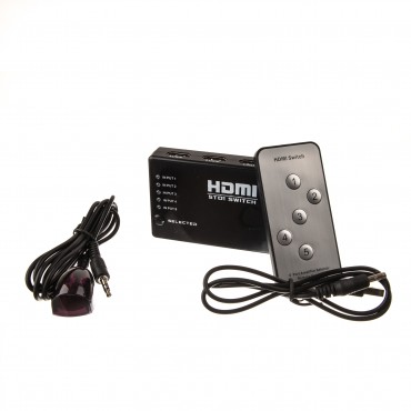 5 Port 1080P Video HDMI Switch Switcher Splitter for HDTV PS3 DVD + Remote