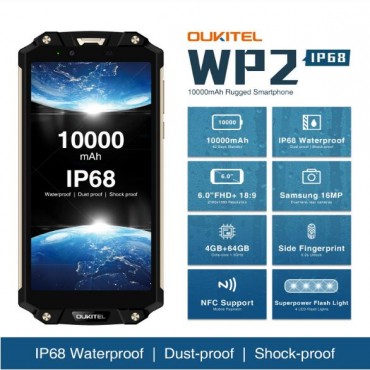 OUKITEL WP2 Smartphone MTK6750T Octa Core 6,0 zoll 4 GB + 64 GB Farbe Gold